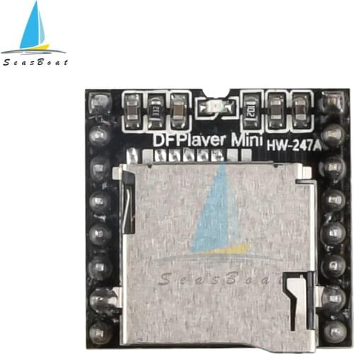 DFPlayer Mini MP3 Player Module MP3 Voice Decode Board Supporting TF Card U-Disk IO/Serial Port/AD for arduino