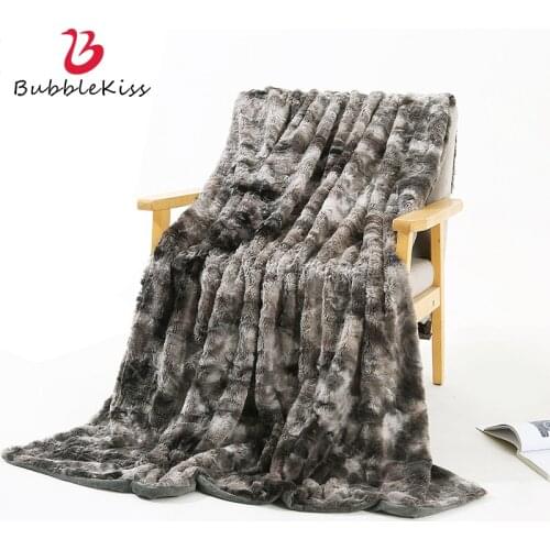 Bubble Kiss Double-Sided Velvet Blanket For Soft Furry Children Bedding Decoration Throw Blanket Tie Dye Color Home Sofa Blanket