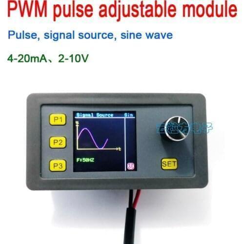 DYKB Digital PWM pulse adjustable module signal source Current 4-20mA, Voltage 2-10V signal generator Sine wave w lcd Display
