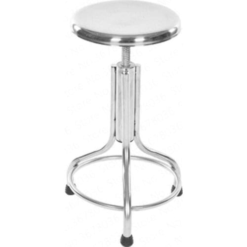 European Thick Stainless Steel Spiral Lifting Rotary Stool Bar Stool Laboratory Stool Factory Workshop Assembly Line Chair