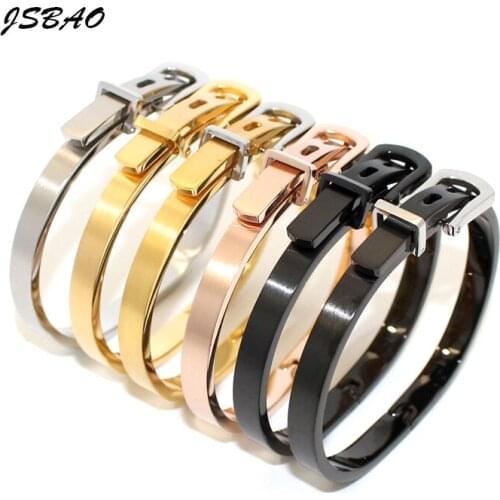JSBAO New Fashion Women Jewelry 6 Size High Quality Stainless Steel Watchband Luxury Brands Bracelet For Men Bracelet Jewelry