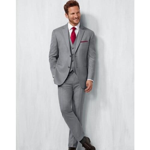 Single Breasted Slim Fit Men Suits for Groomsmen 3 Piece Wedding Tuxedo Male Fashion Costume Jacket Pants Vest Male Clothing