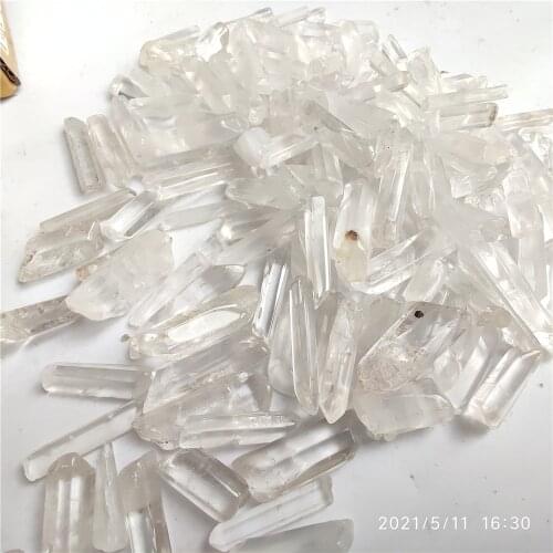 Natural Transparent Quartz Crystal Healing Raw Clear Stone Transparent Column Decorative DIY Process