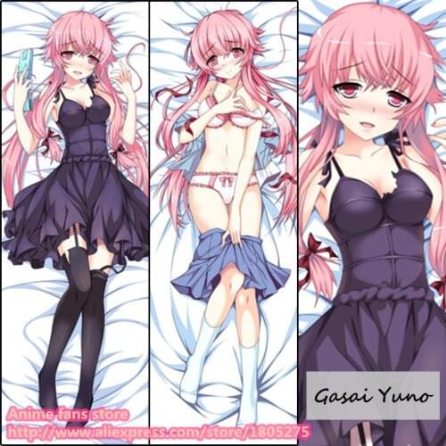 Hentai Sexy Japanese Anime Pillowcase The Future Diary Gasai Yuno Cute decorative Hugging Body Pillow Cover Case