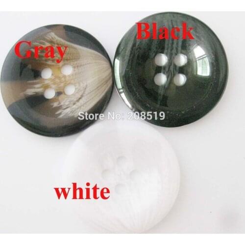 NBNNAA Various Sizes Garment Buttons Resin 4-Hole 20pcs White/Black/Gray Sewing Button Tailors Clothes Accessories