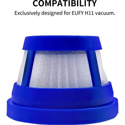 New 1 Pcs EUFY H11 Filter Washable Original Vacuum Replacement Filter Reusable Car Vacuum Cleaner Strainer For EUFY H11 Vacuums