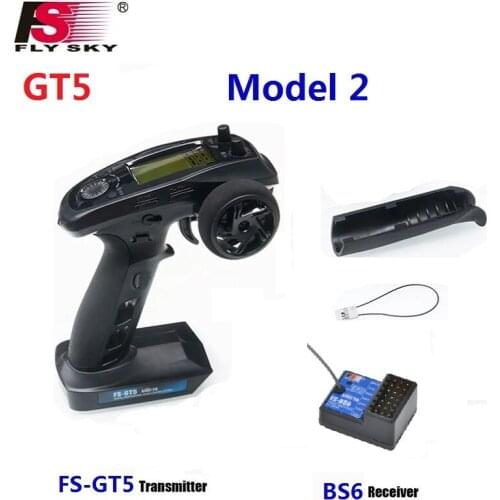 FS GT5 2.4G 6CH Transmitter with FS-BS6 Receiver Built-in Gyro Fail-Safe for RC Car Boat Remote control
