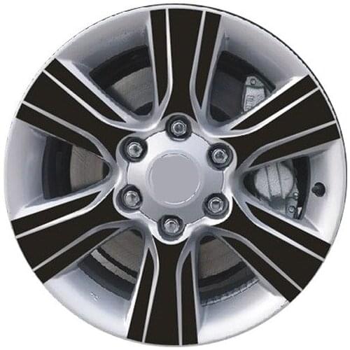 Popular Cool Black Carbon Fibre Rims /Wheels Sticker For Toyota Prado 2010 Z2CA564