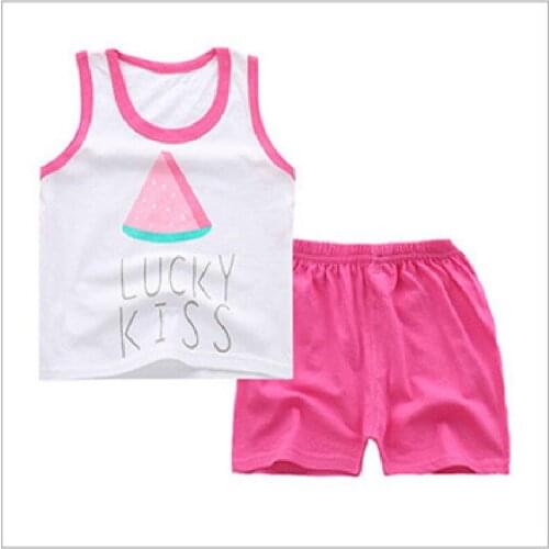 Toddler Baby Girl Boy T-Shirt &Pants Set Cotton Animal Cartoon Infant Pullover Clothes