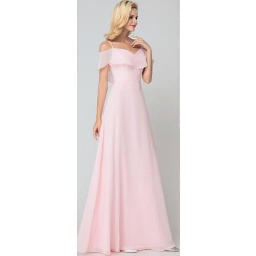 Halter Chiffon Maxi Dress of Bridesmaid