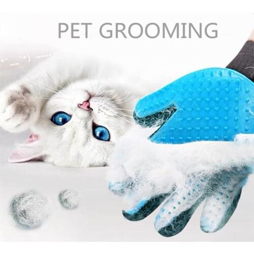 Dog Pet Grooming Glove Silicone Cats Brush Comb Deshedding Hair Gloves Dogs Bath Cleaning Supplies Animal Combs Multifuntion