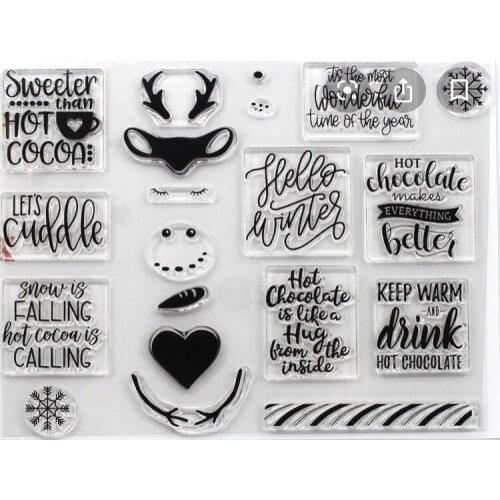 Snowman stamp Clear Stamp for Scrapbooking Transparent Silicone Rubber DIY Photo Album Decor 1011