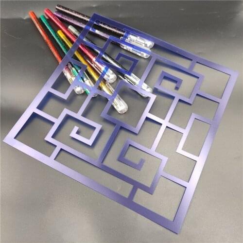 20x20cm blue button scrapbook stencils spray plastic mold shield DIY cake hollow Embellishment printing lace ruler Easter