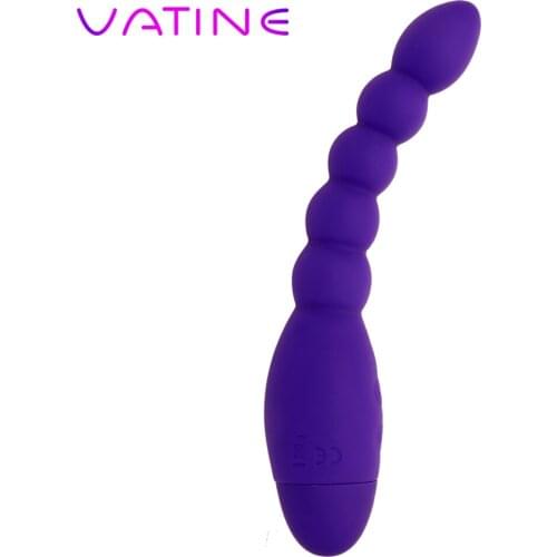 VATINE 10 Speeds Anal Bead Vibrator Prostate Massage Vaginal Stimulator Anal Plug Butt Plug Sex Toys for Women Men