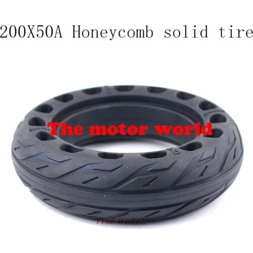 High quality 200X50A Honeycomb solid tire Explosion-proof Electric Bike Scooter Wheel Motorcycle Solid Tire Bee Hive Holes