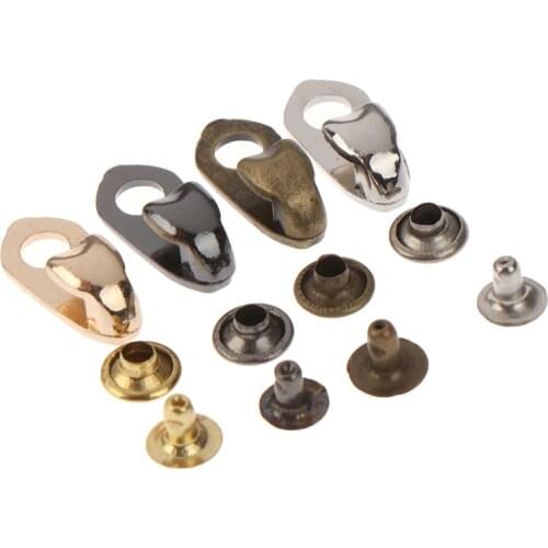 10Sets Speed Shoe Lace Hooks Lace Fittings Buckles With Rivets For Climb Hiking Shoes Work Outdoor Mountaineering Boots