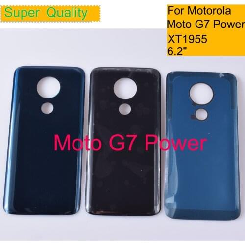 10Pcs/Lot For Motorola Moto G7 Power XT1955 Housing Battery Cover Back Cover Case Rear Door Chassis Shell G7 Power Replacement