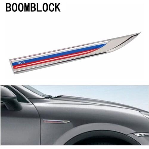 2pcs Metal Car Flag fender side Labeling Bodywork Stickers for Ford focus 2 3 mondeo 4 5 Lada granta vesta priora kalina xray