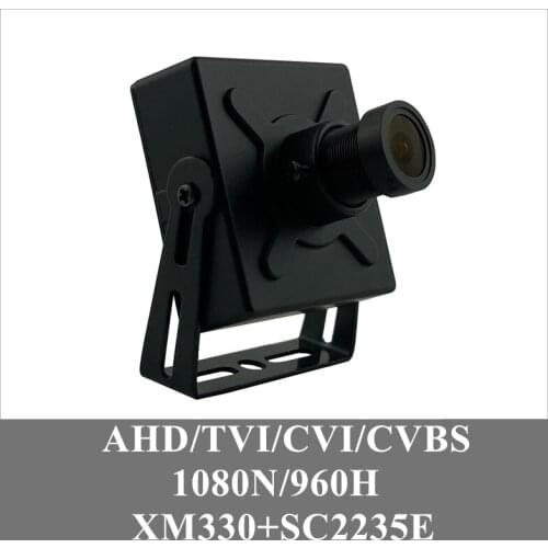 4PCS AHD/CVI/TVI/CVBS Analog Metal Mini Box Camera 1080N 960H M12 Lens BNC All Color 1.7mm FishEye 2.8-12mm CCTV Security