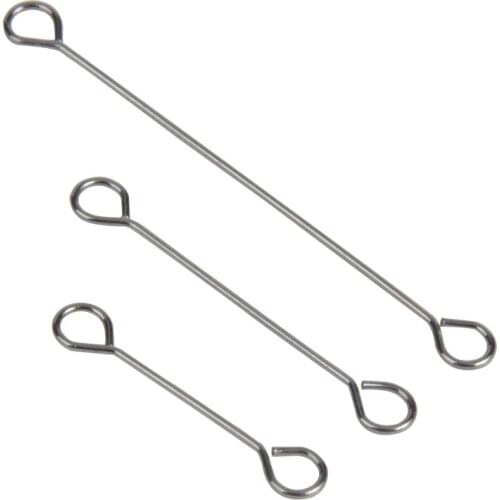 50Pcs/Lot 15 20 30mm Stainless Steel Double Eye pin DIY Circle Dangle Earrings Connector Findings For Jewelry Making Supplies