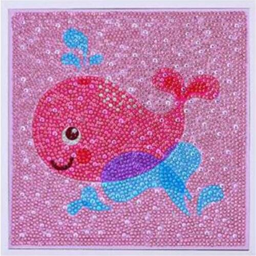 DIY Diamond Painting Cartoon Special Shaped Diamond Embroidery Rhinestone Drill Childrens Drawing,Gift 20x20cm Volledige round