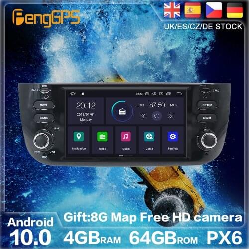 Android 10 PX6 For Fiat Punto EVO Linea 2012 - 2015 DSP GPS Navigation Auto Radio Stereo Car DVD Multimedia Player HeadUnit 2DIN