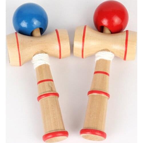 3CM Ball Red Blue Paint Wooden Ball Skillful Juggling Ball Game Toy Outdoor Leisure Sports Toy Balls