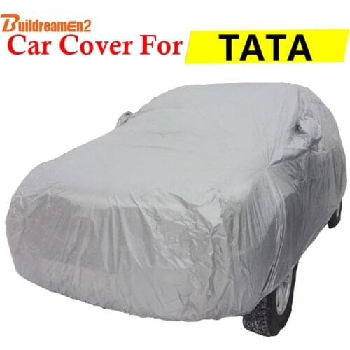 Buildreamen2 Car Cover Auto Sun Shade Outdoor Anti-UV Sun Rain Snow Scratch Resistant Cover For TATA Indica Indigo Safari Sumo
