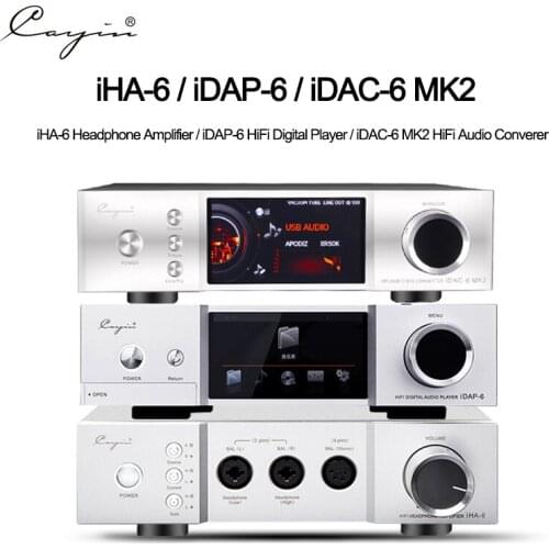 Cayin iHA6 iDAP6 iDAC6 MKii Audio Decoder Full Balanced Desk Headphone HIFI Tube Amplifier AMPs Aluminum Enclosure Quloos 666SET