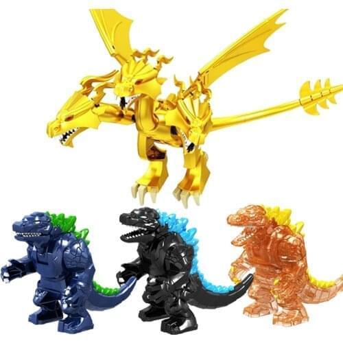 Godzilla Movie Blocks King Ghidorah Godzilla King of The Monsters Anime Action Figure Assembled Model Toy Kids Birthday Gift