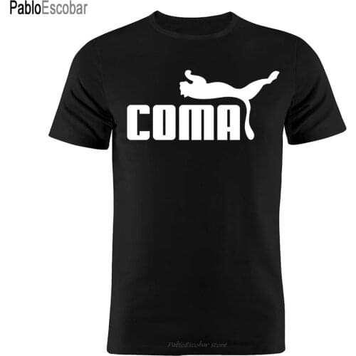 Shubuzhi Cotton Unisex T Shirt Coma Funny Parody Geek Gift Tee