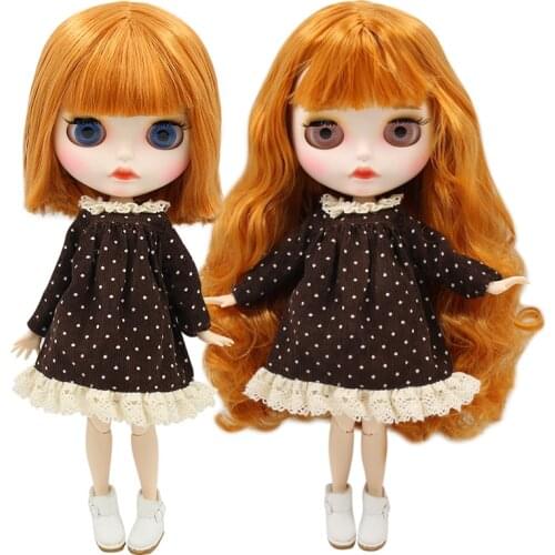 ICY DBS Blyth Doll bjd joint body orange hair matte face toy BL0145 30cm girl gift