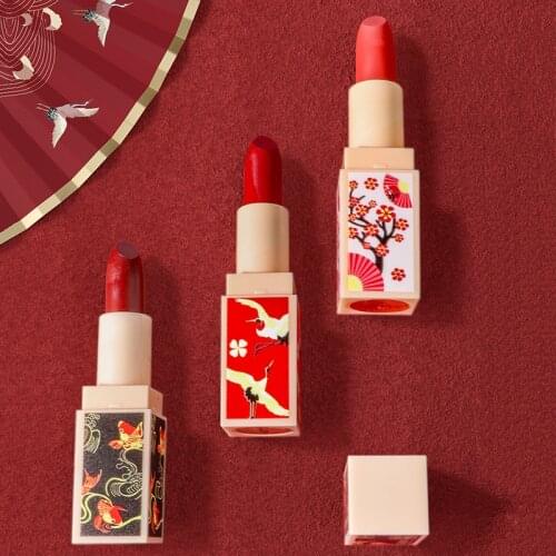 Chinese Forbidden City Lipstick Lasting Moisturizing Non-stick Cup Chinese Retro Style Lip Gloss Cream