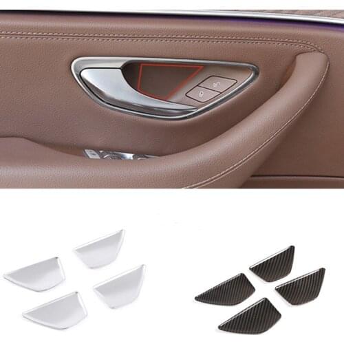 ABS Plastic Texture Door Bowl Cover Panel For Mercedes Benz C Class W205 15-20 E GLC W213 X243 16-20 Car Interior Accessories