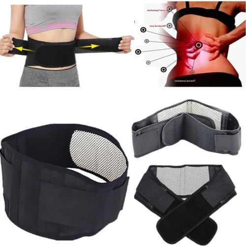 Adjustable Tourmaline Self-heating Magnetic Therapy Waist Belt Lumbar Support Back Waist Support Brace Double Banded aja lumbar