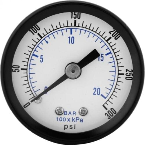 TS-40 1/8" Mini Pressure Gauge For Fuel Air Oil Liquid Water 0-20bar / 0-300psi Pressure Tester Meter Pressure Test Tools