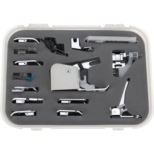 15pcs Multifunction Domestic Sewing Machine Presser Walking Foot Feet Kit Accessories Arts Crafts Apparel Sewing Tools