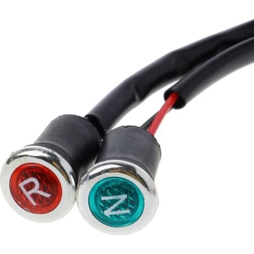 N84F 2Pcs Neutral Reverse Motorcycle N/R Light Indicator ATV Light Gear For 50cc 110cc 125cc 150cc 200cc 250cc