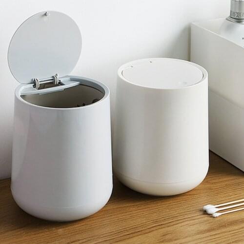 New Desktop Waste Bin Household Table Sundries Plastic Office Supplies Trash Can Mini Sitting Room Toilet Dustbin Barrel Box