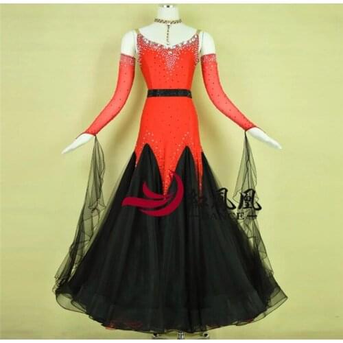2018 new Modern dance dress women ballroom dance competition dress waltz dance dress adult female dance big swing dress