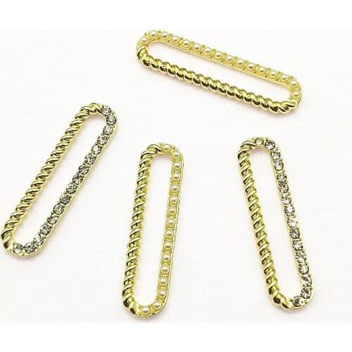 New arrival! 31x8mm 100pcs Rhinestone/imitation pearl Charm for Necklace Earring Making DIY Parts,Jewelry Findings & Components