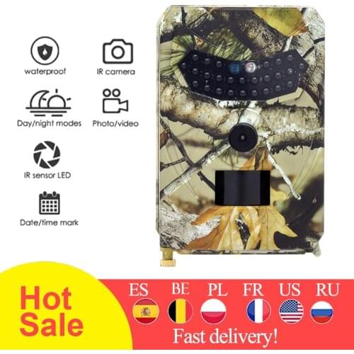 PR-100 12MP Hunting Camera Outdoor Wildlife IR Night View Motion Sensor IP56 Waterproof Trail Camera