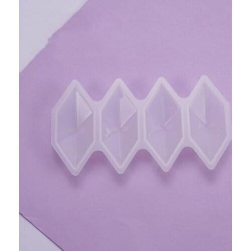 Transparent Silicone Mold consecutive hexagonal diamond diamond ornaments pendants silicone mold DIY crystal epoxy mold