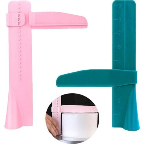 Cake Scraper Smoother Adjustable Fondant Spatulas Cake Edge Smoother Cream Leveling Device Cake Decorating Tools Pastry Spatula