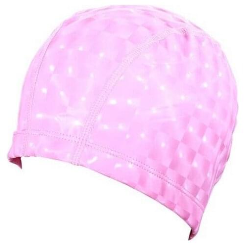 Adult waterproof Ear Protection Swimming Caps PU coating bathing cap