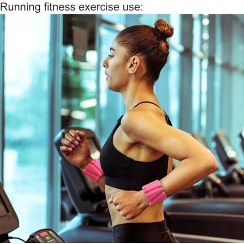 1 Pair Of Wrist Leg Sandbags Anti-sweat Silicone Weight Belt Weight-bearing Wrist Guard Sports Running Weight Training Equipment