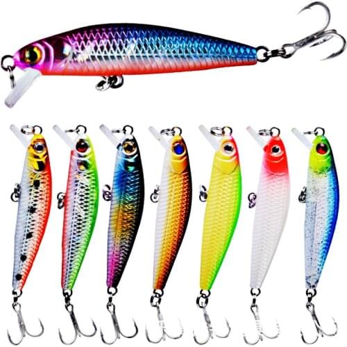 1PCS 5.6cm 2.7g Fishing Lure Quality Minnow Lure 3D Eyes Plastic Hard Bait Pesca Artificial Jig Wobblers Crankbait Fishing Bait