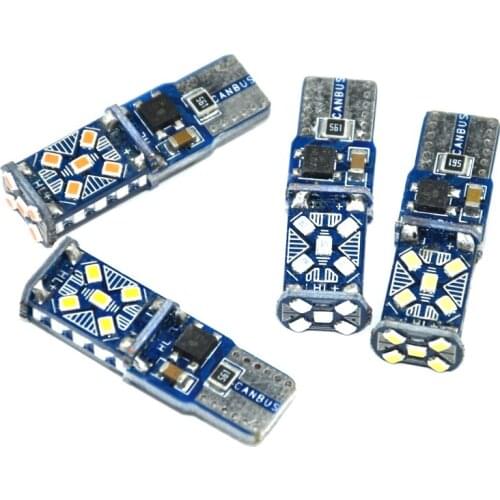 10 PCS New Bright Car LED Bulbs Reverse Lights T10 194 168 W5W DC12 6000K 2016 SMD LED Width indicator light License Plate Lamp