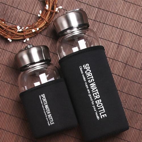1000ml Big Capacity Glass Water Drinking Bottles Sprorts Gym Water Bottle With Strainer Cover School Travel Mug Coffee Tea Cup