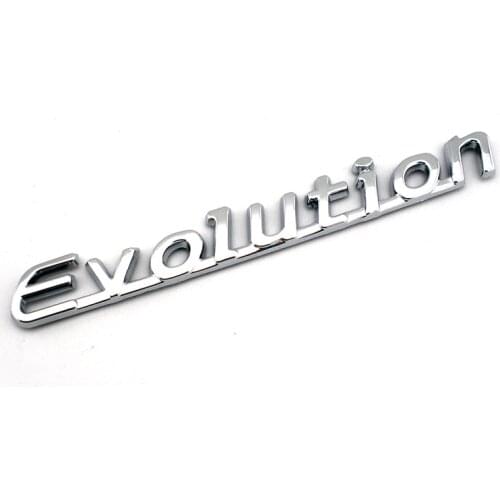 3D car rear truck cover EVOLUTION X letter Badge Emblem nameplate car sticker For MITSUBISHI Lancer